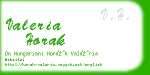 valeria horak business card